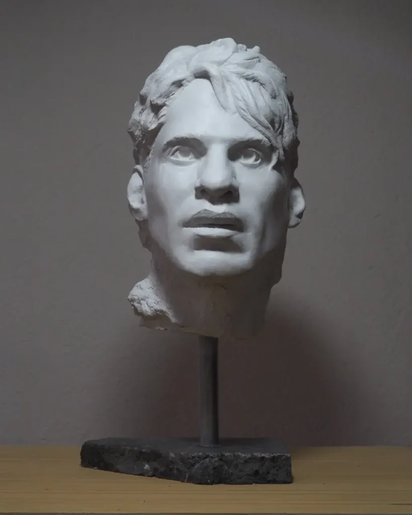 Studio scultoreo di un volto